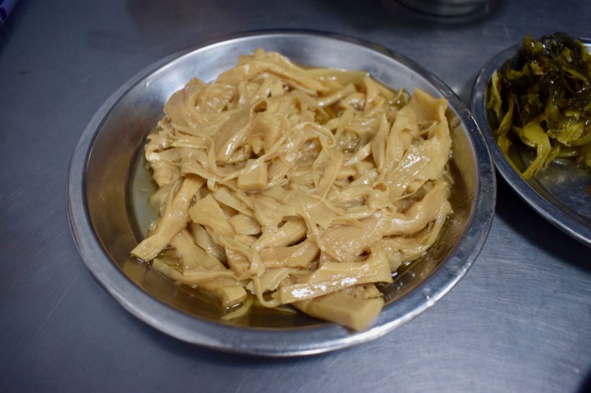 Simple bowl of braised bamboo