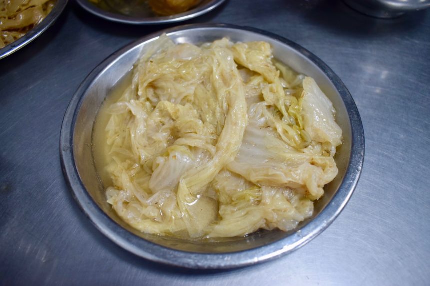 Simple bowl of braised cabbage